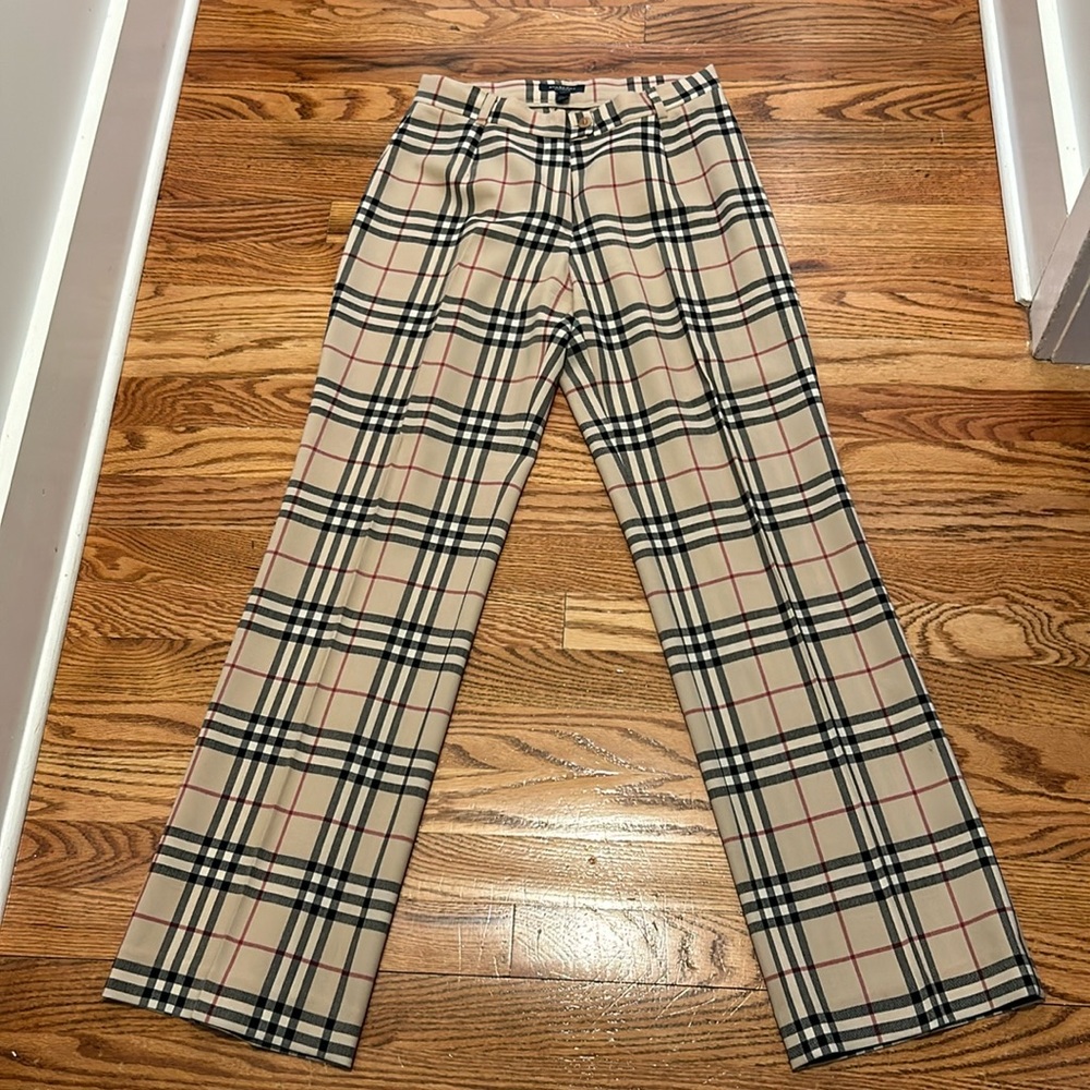 Burberry classic print wool trousers
